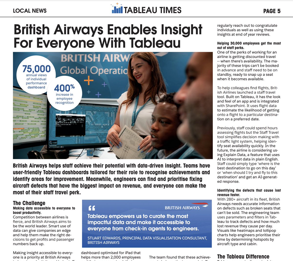 tableau's tweet photo. #TableauTimes World Tour London Edition 🇬🇧 covers all the latest—from #IronViz Champion to Einstein Copilot for Tableau.

Plus, get your pencils out for the Tableau Times Crossword: https://t.co/CbmCEaYYI7 https://t.co/MgIpMp94As