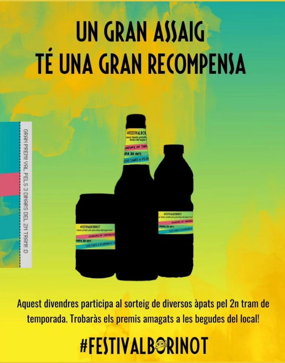borinots's tweet photo. Aquest divendres, l'assaig a plaça de Comas tindrà una bona recompensa!

Vine a sopar a Can Climent i aconsegueix algun dels premis amagats entre les begudes 🙊 https://t.co/H8uYoBqXbb