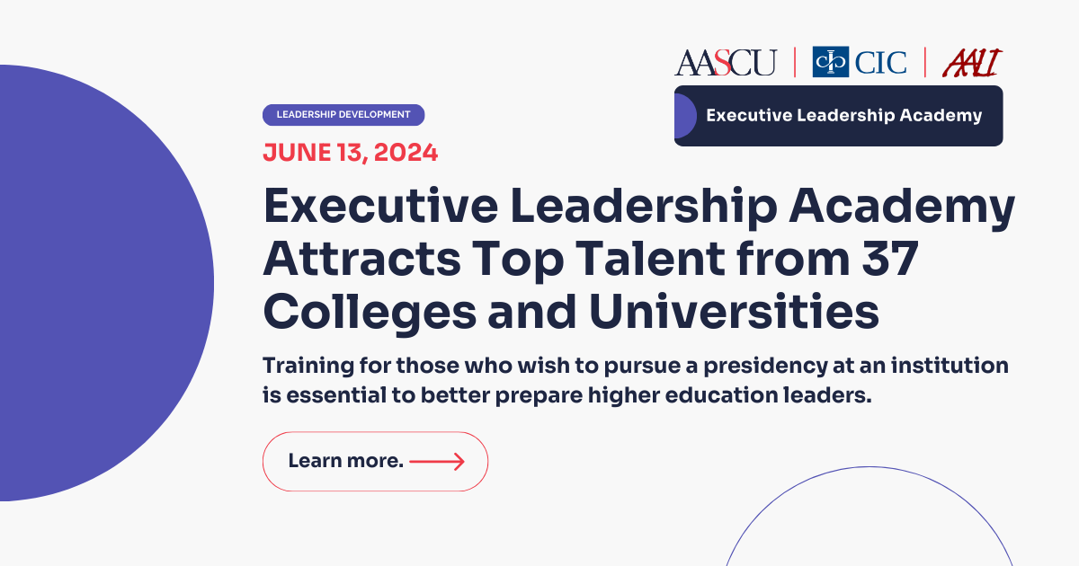 We’re pleased to welcome 37 #HigherEd leaders to the 2024–25 Executive Leadership Academy (ELA)! Since 2009, more than 100 participants who completed ELA became presidents or chancellors. We're proud to sponsor ELA with <a href="/CICnotes/">CIC</a> &amp; <a href="/AALI_tweets/">AALI - American Academic Leadership Institute</a>. 

More: tinyurl.com/mpd47hzp