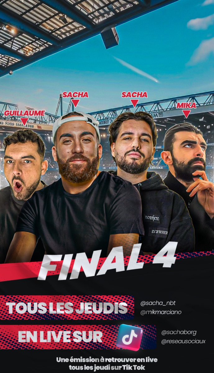 sachaborg_'s tweet photo. 🗣️ Le Final4 vous attend ce soir, à 24h de l’Euro, la hype monte…⏳

Rejoignez-nous pour rentrer dès maintenant dans la compétition 🏆

🗓️Ce soir, 20h30 ! https://t.co/hU8K1sj5wr