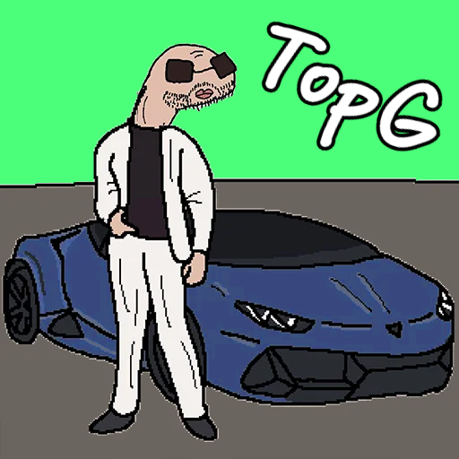 I wuz born tu own a Lembo, NOT to werk 9 to 5, brokie! $TopG Keng SELONA 👑

#SolanaMemecoin #Solana #TopG #Memecoin $SOL