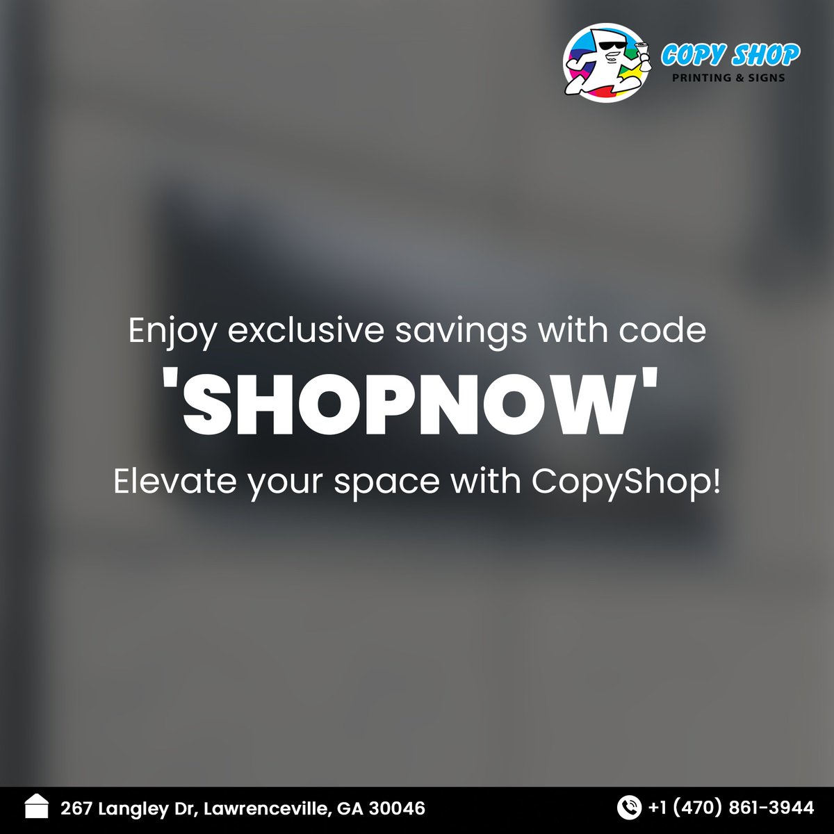 CopyShop_GA's tweet photo. Fill up the missing space with amazing offers today!

#copyshop #copyshopprinting #printing #aluminumsigns #aluminum #customizedsigns #designing #branding #designing #brandidentity #marketing #businessowner #bestofgwinnett #gwinnettcounty #localbusinesses #customizationservices https://t.co/ctyxw9qeTp