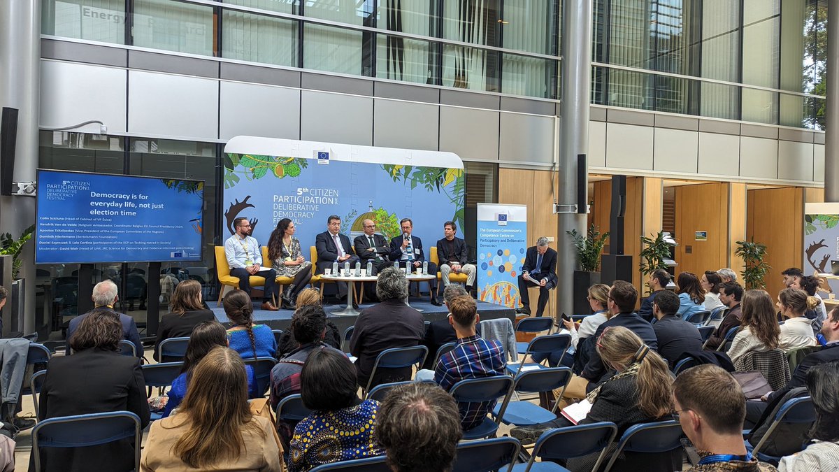 Sharing the best practices of getting the EU closer to the citizens &amp; increasing #CitizenParticipation. 

Speakers: <a href="/ColinScic/">Colin Scicluna</a> <a href="/tzitzikostas/">Apostolos Tzitzikostas</a> <a href="/hendrik_velde/">Hendrik Van de Velde</a> <a href="/DHierlemann/">Dominik Hierlemann</a> Laia Cortina Jarque, and Daniel Szymczak. Moderation by <a href="/DavidMair4/">David Mair @DavidMair4.bsky.social</a>.

Follow here: cop-demos.jrc.ec.europa.eu/festival-2024/…