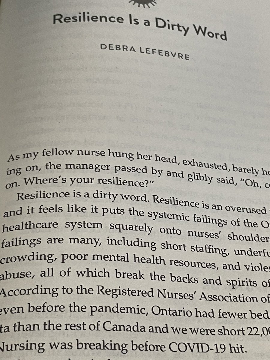 DebraLefebvre's tweet photo. @LivWellFeelWell 💯 I addressed this over 2 years ago &amp; was published. Am working with various organizations to do better #resilienceisadirtyword #breakingcanadians #nursesknow #ThriveAbility #MentalHealth #endviolence #PsychologicalSafety #TraumaInformed https://t.co/8juUG0Rmxi