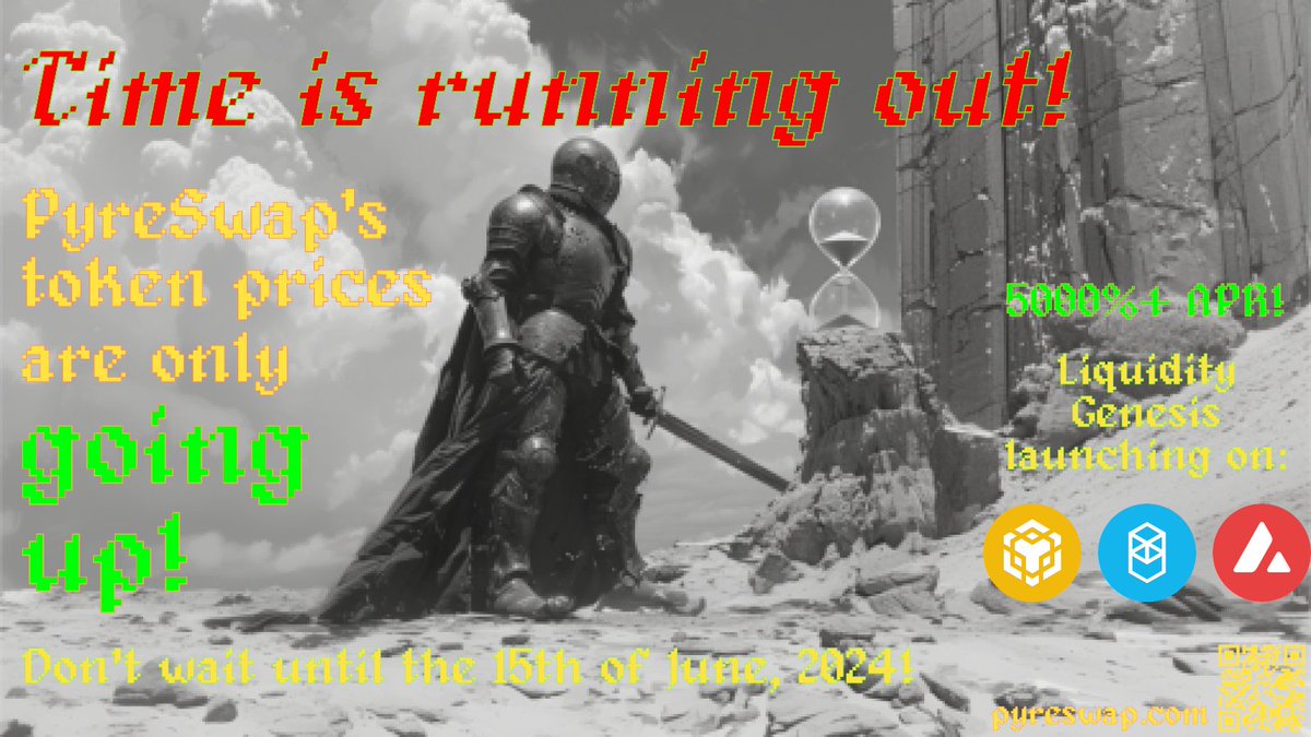 PyreSwap's tweet photo. Time waits for no man! ⏳⌛️⏳⌛️⏳⌛️

$AVAX $BNB #FTM #AVAX #BNB #PyreSwap #GPSE #2OMB #3OMB #ZOMB #STOMB #FTOMB #DIBS

@avax
@fantomfdn
@bnbchain https://t.co/fbB4hikd0V