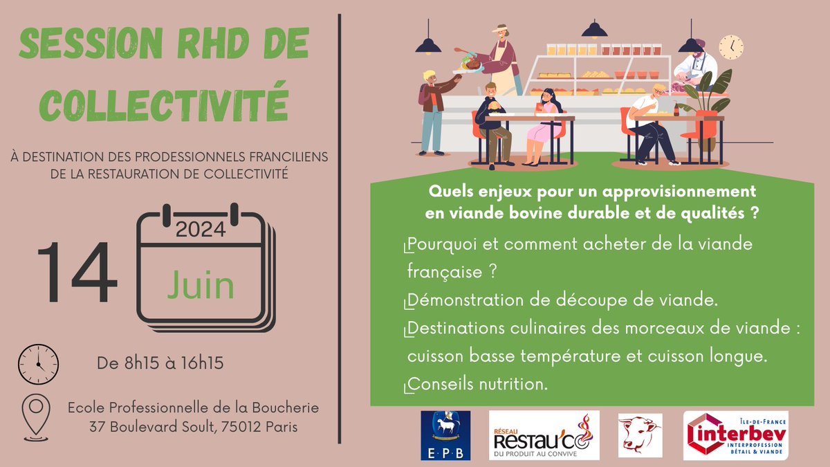 Nous organisons demain une nouvelle session #RHD  à l’<a href="/EpbParis/">EPB-Paris</a> pour les professionnels de la RHD de #collectivité en <a href="/iledefrance/">Région Île-de-France</a> <a href="/dumasjeanraymo1/">DUMAS Jean-raymond</a> #alimentationdurable <a href="/DufourPhilipp11/">Dufour Philippe</a> <a href="/PhilippeLapouge/">Philippe Lapouge</a>