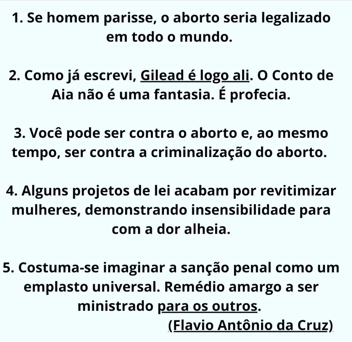Breve resumo formulado pelo Flávio sobre teses que devem ser encampadas por todos.