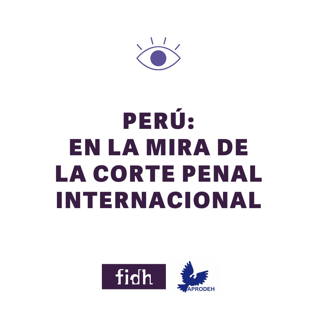 La impunidad debe parar.

La #FIDH y <a href="/Aprodeh/">Asociación Pro Derechos Humanos - APRODEH</a> estaremos en La Haya ante la Corte Penal Internacional, para presentar pedido de Examen Preliminar por el asesinato de 49 personas y decenas de heridos en manifestaciones en Perú.

Alegando crímenes de lesa humanidad. 25 de junio 🔴