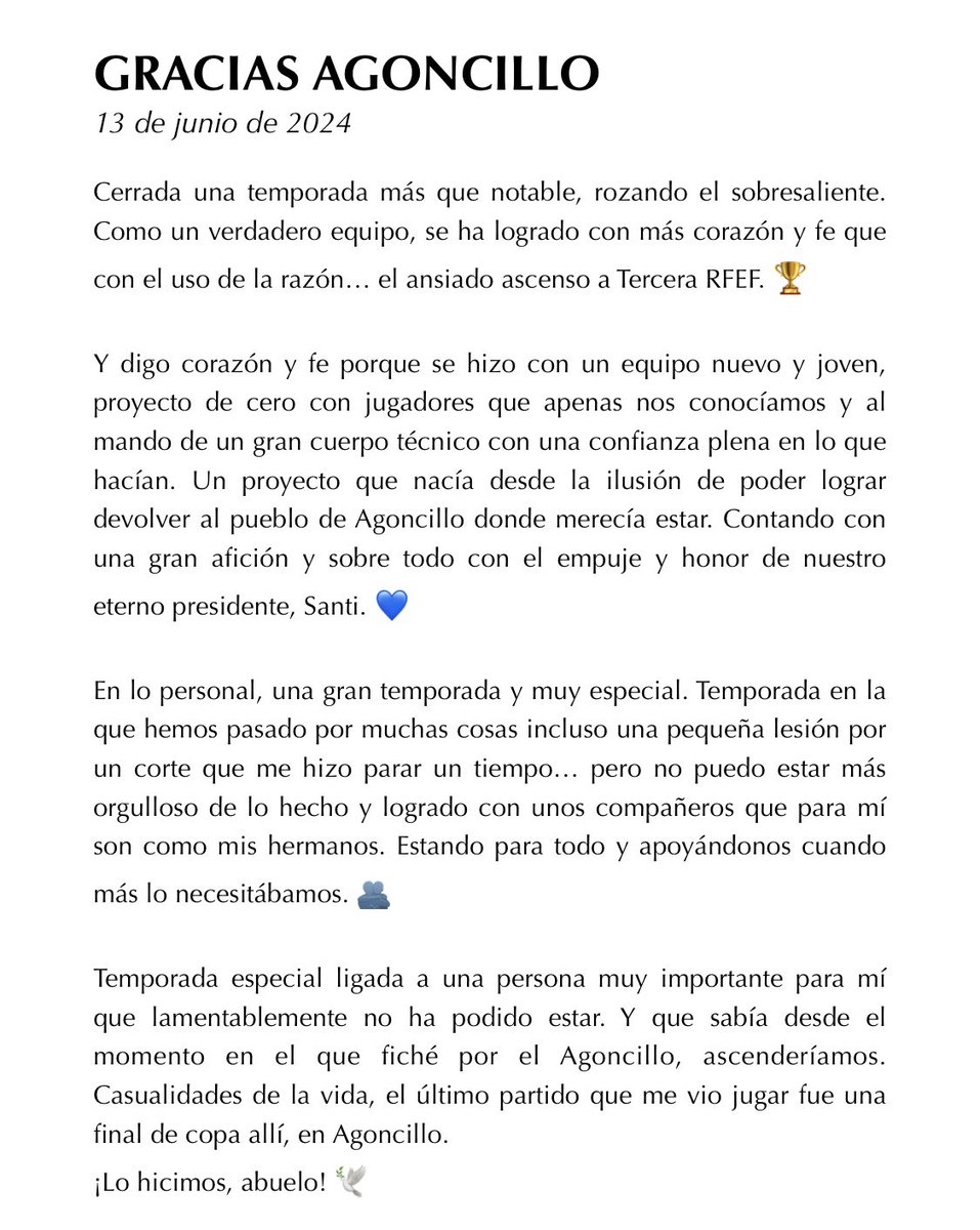 JesusGines13's tweet photo. ¡Gracias por todo, @CD_Agoncillo! 💙 https://t.co/sJGw3jOWXE