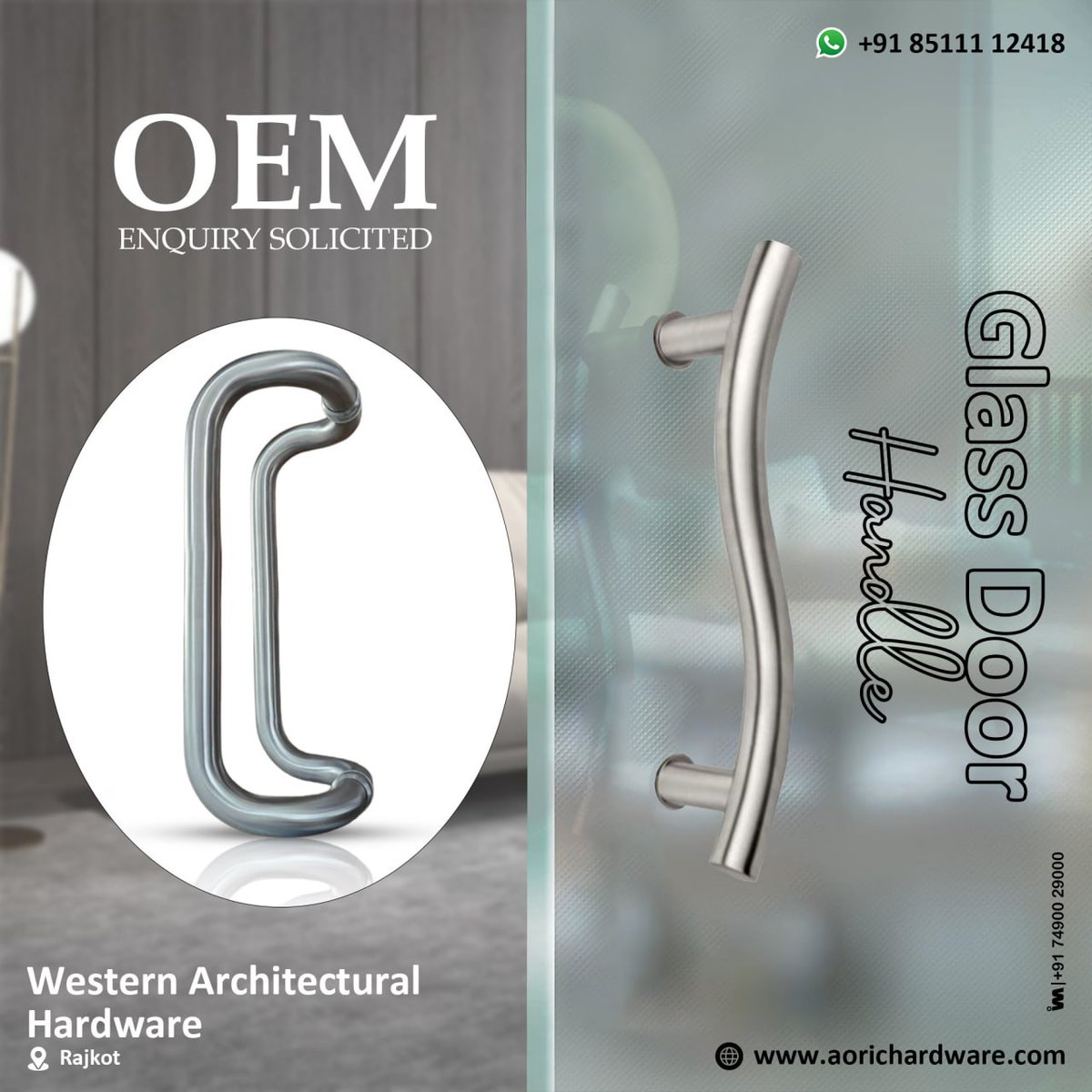 ibais_hardware's tweet photo. OEM Enquiries Solicited
WESTERN ARCHITECTURAL HARDWARE (RAJKOT)
For enquiry via WhatsApp click:
https://t.co/LdLA3qxQja
Mr. Yagnesh Bhanderi - 85111 12418
#patchfitting #spiderfitting #floorspring #glassdoorhandle #glassdoorlock
.
@ibais_hardware https://t.co/VEk1lbMUop