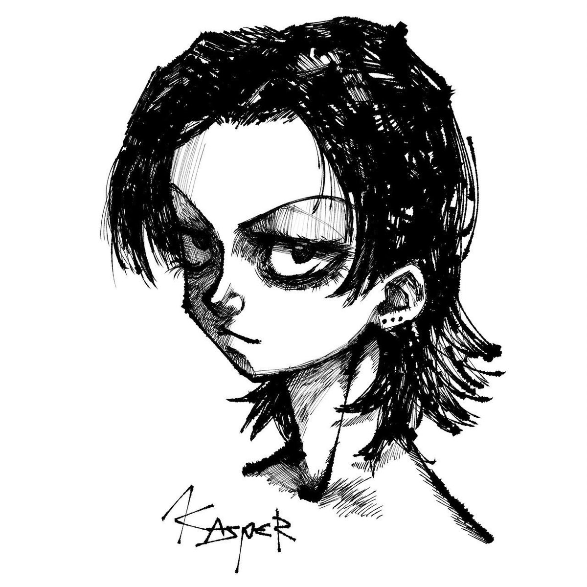 kasper_mansuns's tweet photo. 若い時のhydeさんイメージで描きました！
#larcenciel  
#fanart https://t.co/nDZZvTPZ4g