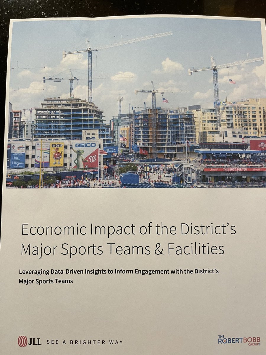 tomsherwood's tweet photo. #BreakingNews - DC releases sports business report highlighting economic impact of teams… a report Mayor Bowser expected to use in DC’s effort to bring NFL back to RFK site surrounded by other businesses, retail, housing and neighborhood amenities. 
https://t.co/AHYtbDCrRG https://t.co/PCIgWdnKps