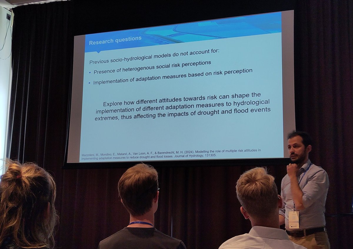 Dr. Anne Van Loon (she/her) (@annevanloon) on Twitter photo <a href="/MauriMazzoleni/">Maurizio Mazzoleni</a> presenting his research on #drought & #flood impacts on urban water supply, societal awareness and adaptation decisions using system-dynamics modelling. Take-home message: diverse societies take less collective measures. Paper: see sciencedirect.com/science/articl… <a href="/MauriMazzoleni/">Maurizio Mazzoleni</a> presenting his research on #drought & #flood impacts on urban water supply, societal awareness and adaptation decisions using system-dynamics modelling. Take-home message: diverse societies take less collective measures. Paper: see sciencedirect.com/science/articl…
