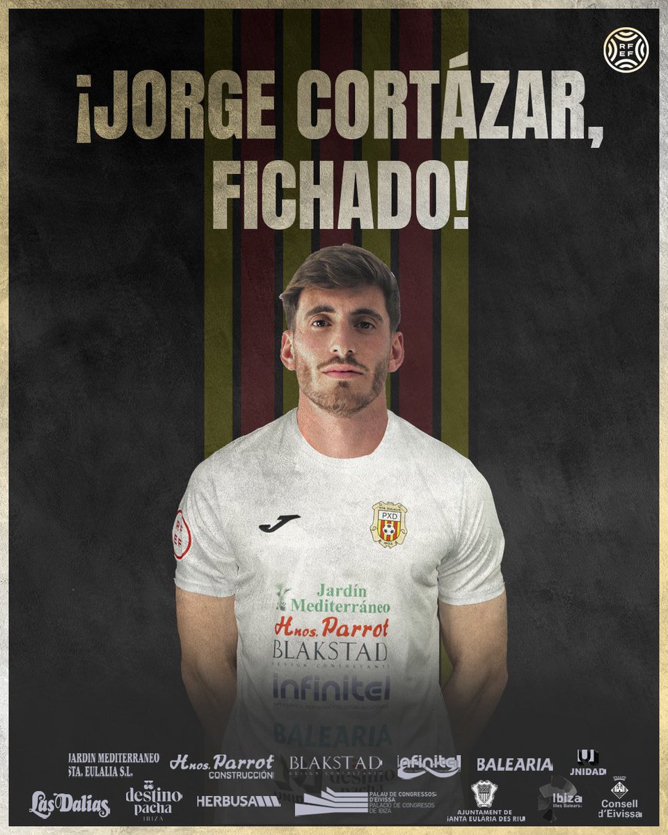 Penyadeportiva's tweet photo. 🙌 𝗙𝗜𝗖𝗛𝗔𝗝𝗘 🙌 

Seguridad atrás y buen trato de balón definen al nuevo fichaje de la Peña! Jorge Cortázar @JORGECORTAZAR_ se pone a las órdenes de @gallegoalb para apuntalar la zaga peñista💪

¡Benvingut a la Peña, Jorge! 🙌

#BenvingutJorge #scrpeñadeportiva https://t.co/AfJHrMUHeD