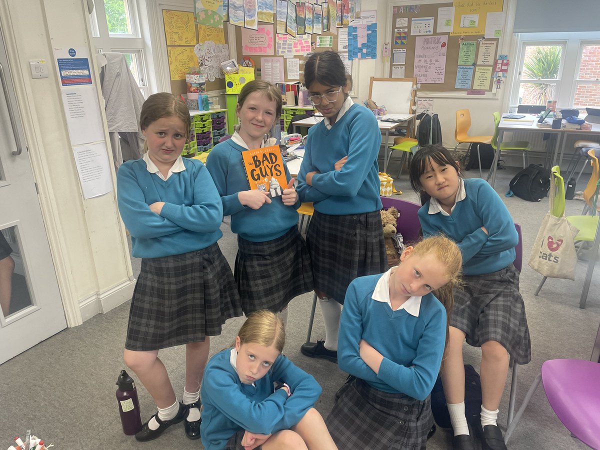 BGS_JuniorSch's tweet photo. ๐๐บ#BGSYear5 Book Club had a blast today reading โThe Bad Guysโ by Aaron Blabey! We met the baddest bunch of do-gooders in town, and learnt all about their hilarious good deeds ๐ Next week, weโre diving into book vs film analysis and creating our own character profiles!๐ฌโ๐ผ https://t.co/CAApHmx9As