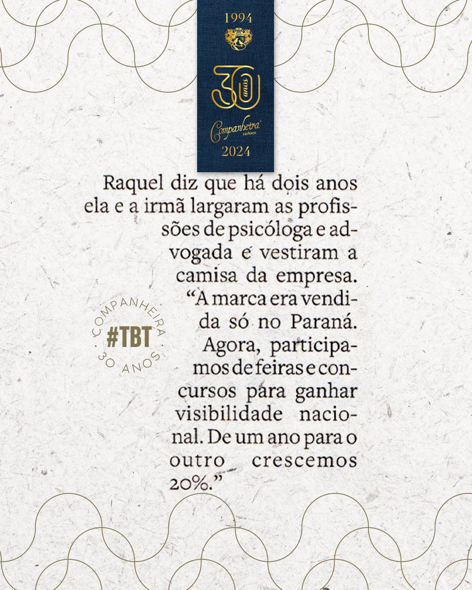BebaCompanheira's tweet photo. #TBT - Domingo, 8 de setembro de 2013
Recorte do Jornal Estado de São Paulo - Caderno Oportunidades - Reportagem da Capa.
Cachaça Companheira 30 anos.
#tbt30anosCompanheira #tbt #CachacaCompanheira #companheiraextrapremium https://t.co/fidLdOpAI9