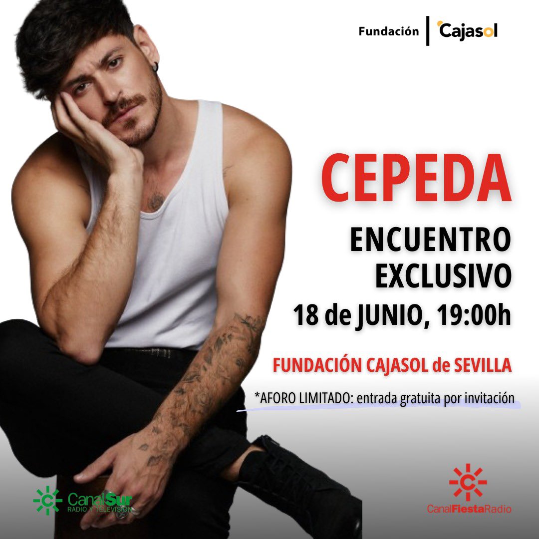 dominguezja's tweet photo. Te esperamos @cepedaoficial !! Os esperamos con Cepeda en @Cajasol !! @canalfiesta https://t.co/Sn7Jv1ubcs