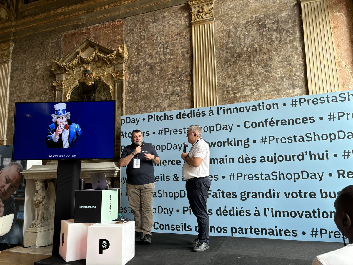 Mediacom87's tweet photo. Même @friendsofpresta a son quart d’heure de gloire au #prestashopDays https://t.co/0RavZjpKbb