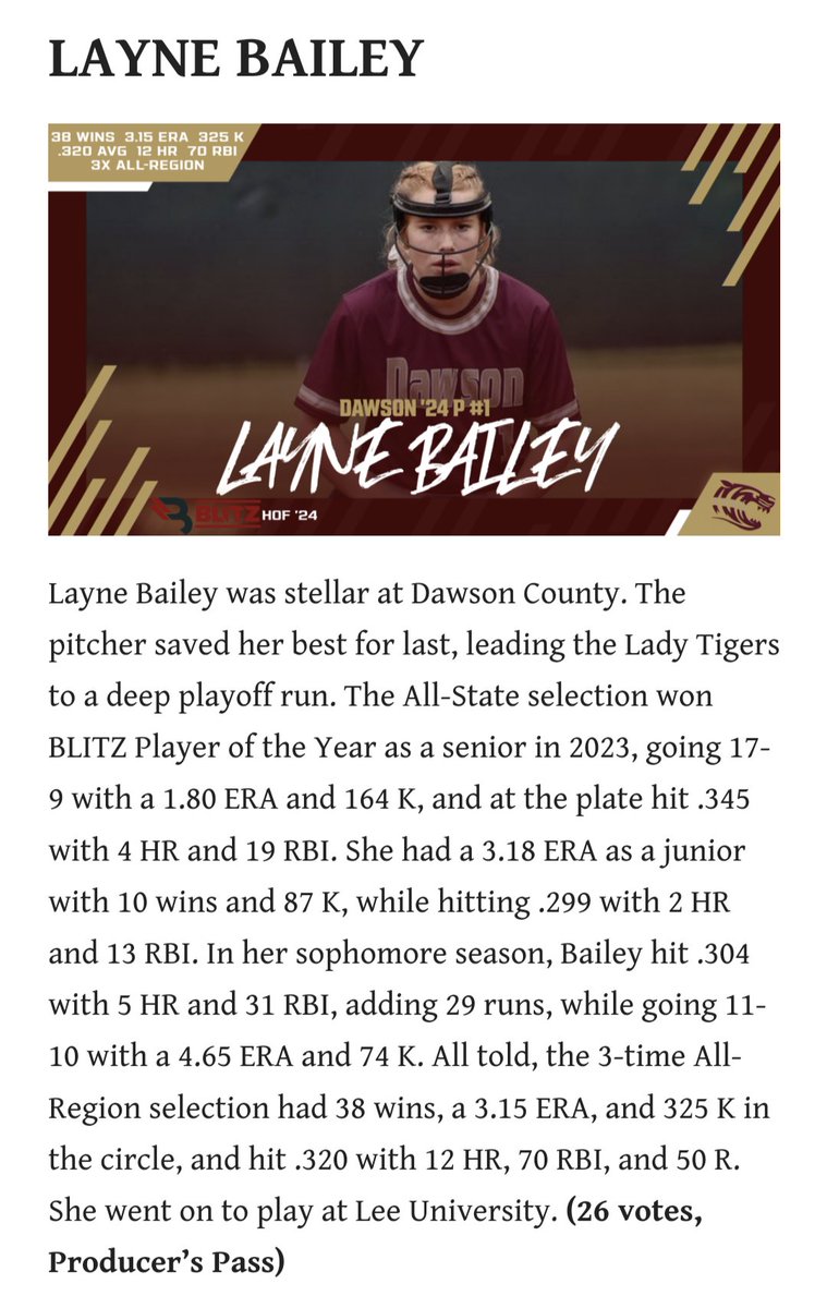 HUGE shout out to our Layne Bailey for being inducted into the Blitz 2024 HOF!  We are so proud of you, Red!