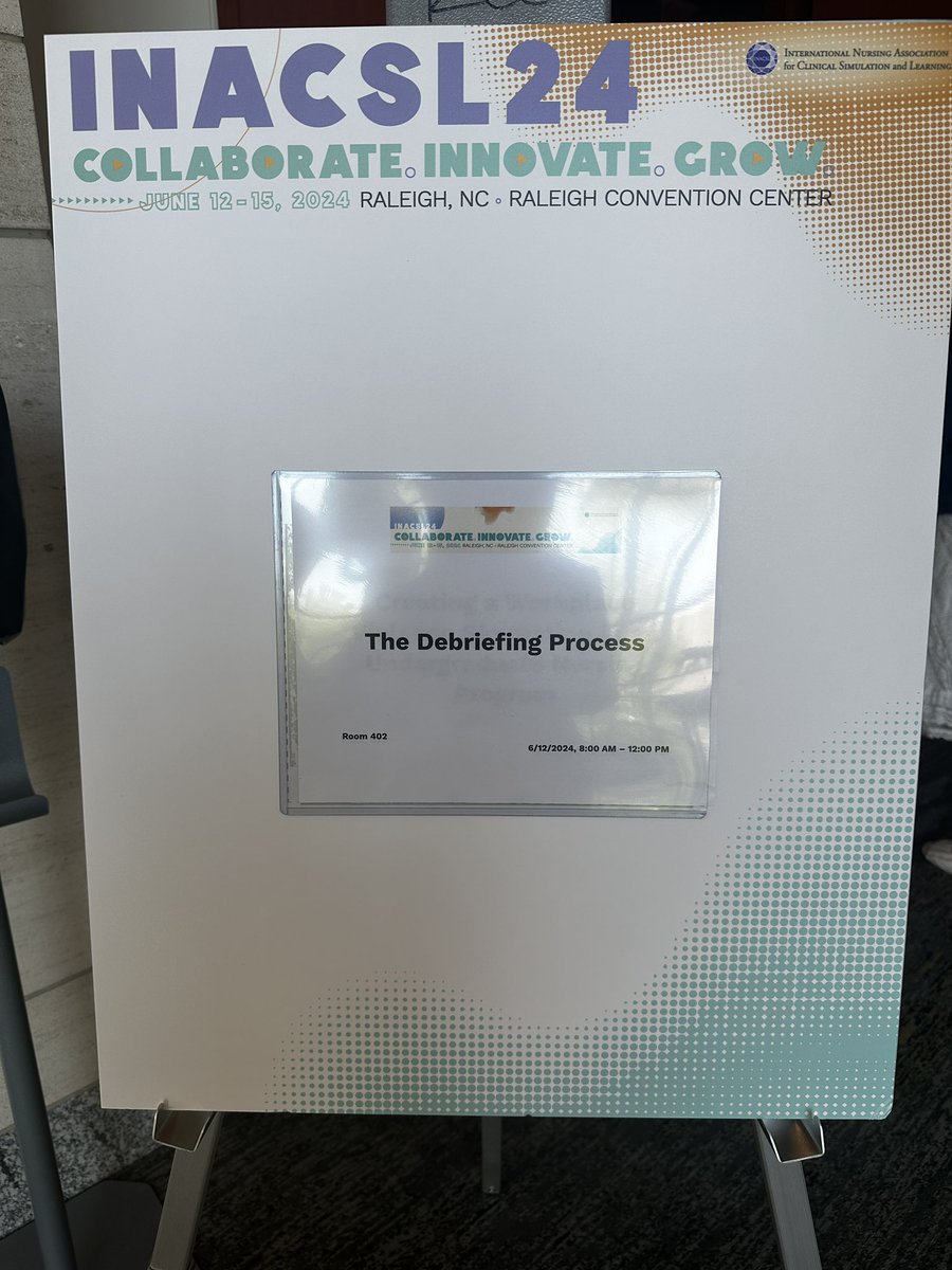 Interesting workshop yesterday on the debriefing process at the #INACSL24 #nursesimulation #simulationeducation <a href="/INACSL/">INACSL</a>