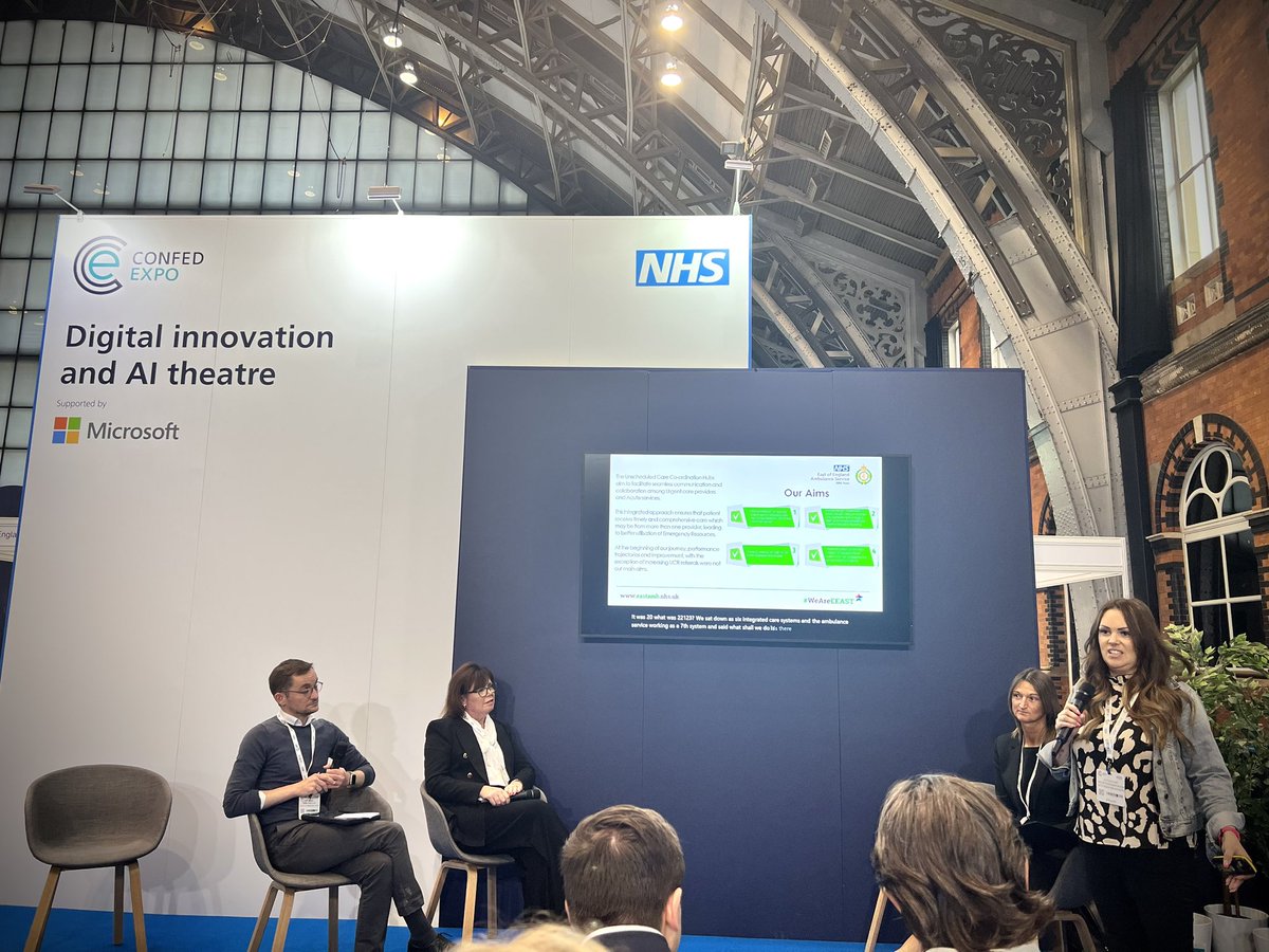 Some great conversations at the #NHSConfedEXPO - great to see <a href="/EastEnglandAmb/">EEAST Ambulance Service</a> showcasing our integration and transformation work @HeyTomAbell <a href="/jojo_fletcher1/">Joanna Fletcher</a>