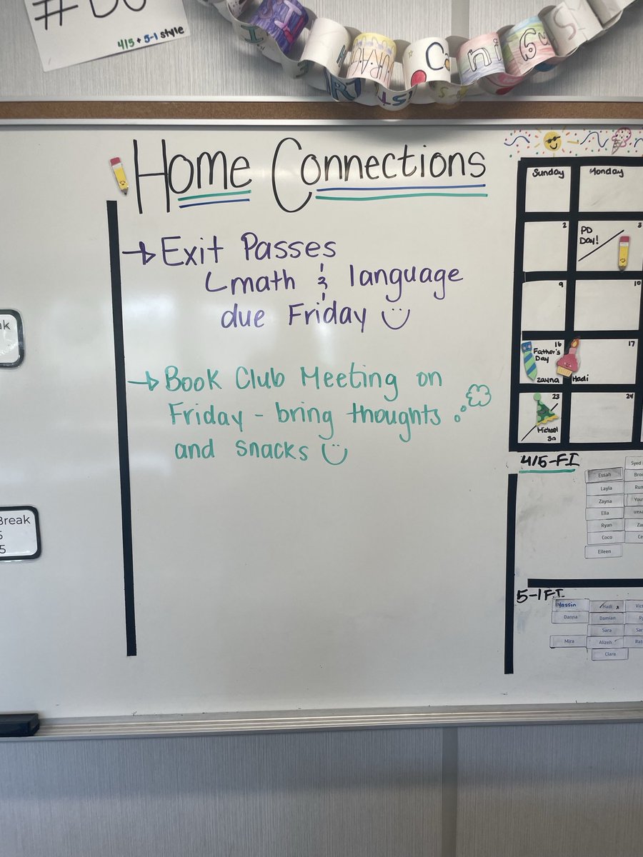 ☀️Home Connections - Thursday, July 13.