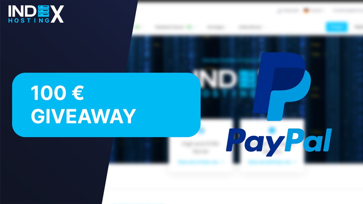 IndexHostingDE's tweet image. 🎉 Giveaway

Win 100 € credit at INDEX-HOSTING or PayPal! 💸

To Enter:

1. Follow us 👉 @IndexHostingDE
2. Like ❤️ &amp;amp; Retweet 🔁
3. Tag 2 friends 👥
4. Join our Discord 🔗 (next tweet)

📅 Ends: 13.07.2024

🍀 Good luck! 🍀
#GiveawayAlerts