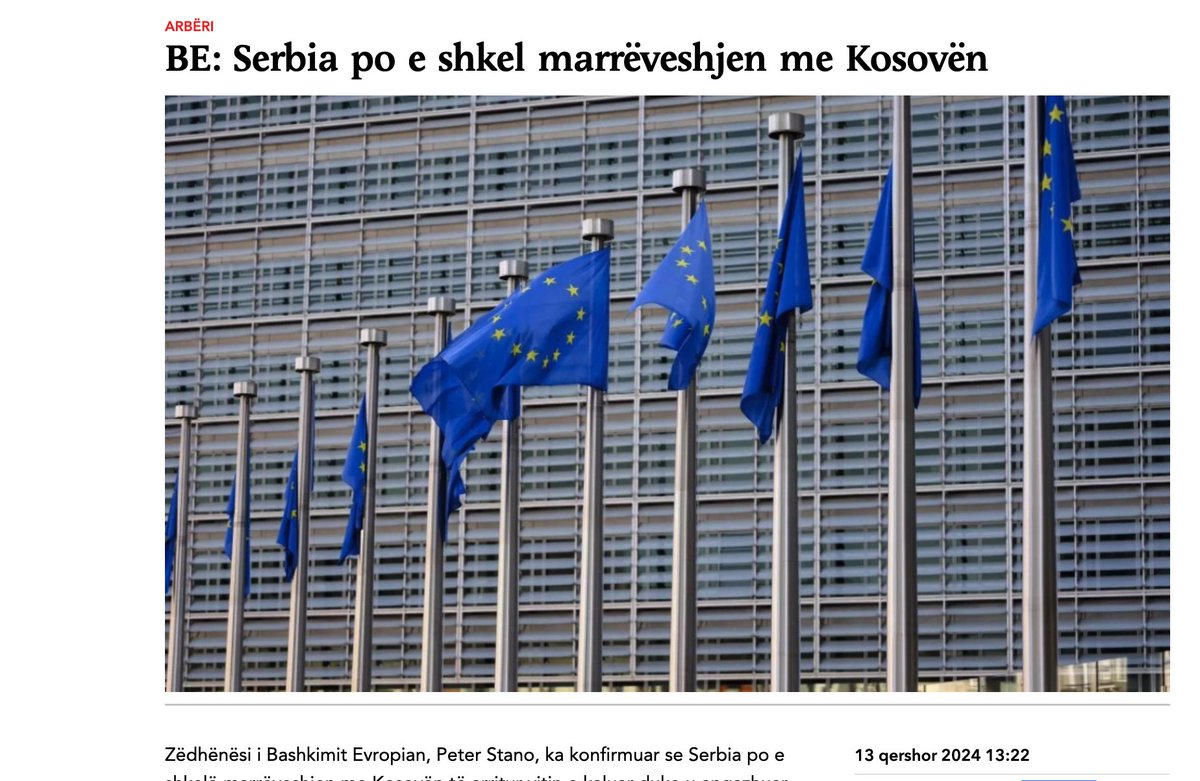 Admirim (@admirim) on Twitter photo EU spokesperson Stano states that Serbia's lobbying against Kosovo's membership in international organizations clearly violates the Brussels agreement.
This marks the first time the EU has acknowledged this breach of the agreement. EU spokesperson Stano states that Serbia's lobbying against Kosovo's membership in international organizations clearly violates the Brussels agreement.
This marks the first time the EU has acknowledged this breach of the agreement.