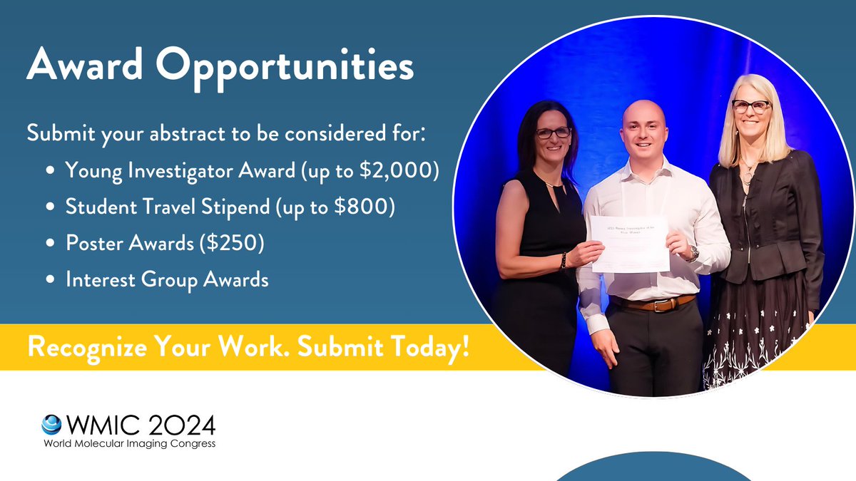 Submit your abstract for #WMIC2024 and be considered for prestigious awards that recognize your work and support your attendance!

🏆 Young Investigator: Up to $2,000
✈️ Travel Stipends: Up to $800
🖼️ Poster Awards: $250
🔬 Interest Group Awards

Details: wmis.org/wmic-2024-abou…