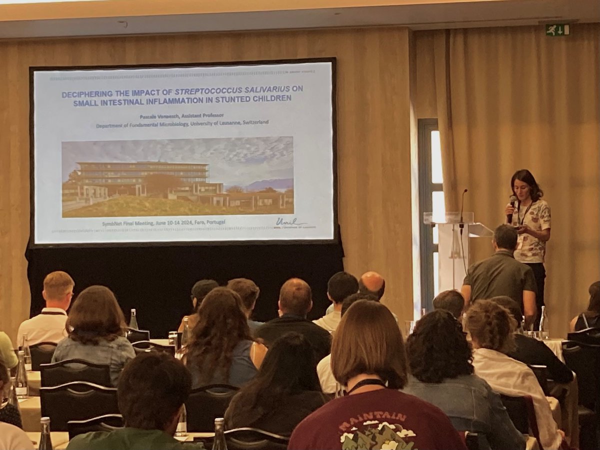 SymbNET's tweet image. @PascaleVonaesch @unil starting the last session of the #SymbNET2024 with a talk on
"Deciphering the impact of Streptococcus salivarius on small intestinal inflammation in stunted children."