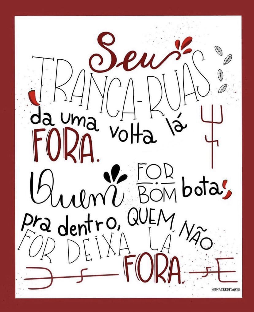 seu tranca rua da uma volta lá fora 🎩🖤
