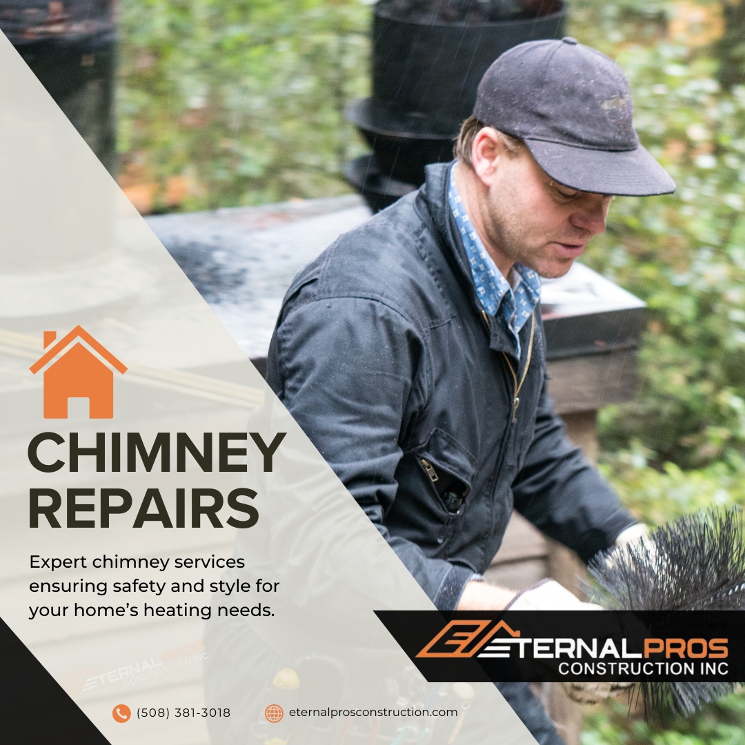 EternalProsCon's tweet image. Is your chimney in need of TLC? Look no further  🏠

At Eternal Pros Construction, chimney repairs are our specialty. Say goodbye to smoke leaks and welcome a cozy fireplace season with confidence. 

Trust us to bring warmth back to your home 🔥

#ChimneyRepairs
