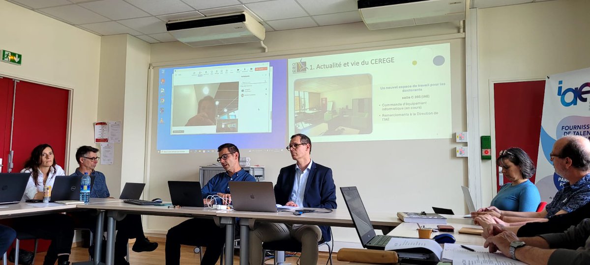 CEREGE (@labcerege) on Twitter photo Moment fort de la vie du laboratoire aujourd'hui : l'Assemblée Generale avec un bilan intéressant de l'année écoulée
#sciencesdegestion #vienotreviedelaboratoire
<a href="/UnivPoitiers/">Université de Poitiers</a> - <a href="/IAEPoitiers/">IAE Poitiers</a> Moment fort de la vie du laboratoire aujourd'hui : l'Assemblée Generale avec un bilan intéressant de l'année écoulée
#sciencesdegestion #vienotreviedelaboratoire
<a href="/UnivPoitiers/">Université de Poitiers</a> - <a href="/IAEPoitiers/">IAE Poitiers</a>