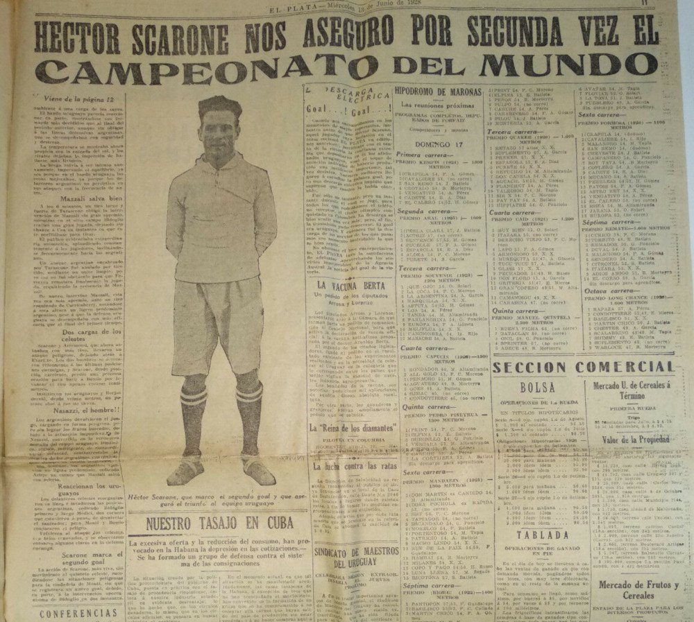 jptaborda74's tweet image. Hace 96 años, así titulaba la prensa el triunfo de #Uruguay sobre #Argentina por 2 a 1 en los #JJOO de Ámsterdam.
La celeste sumaba su segunda estrella mundial.
 🇺🇾⭐️⭐️#UnaVueltaPorElPasado