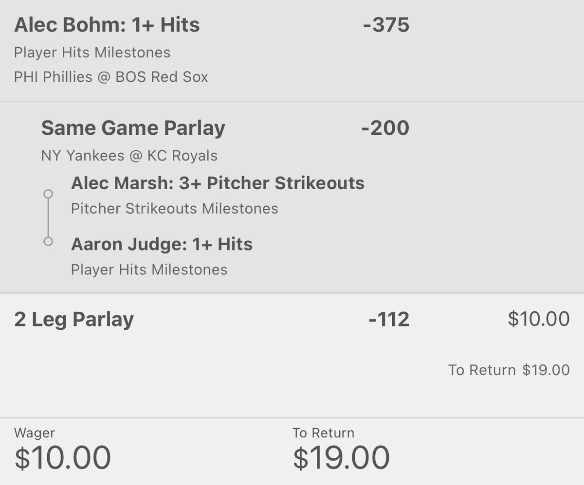 $10 ladder challenge: MLB edition. Day 1