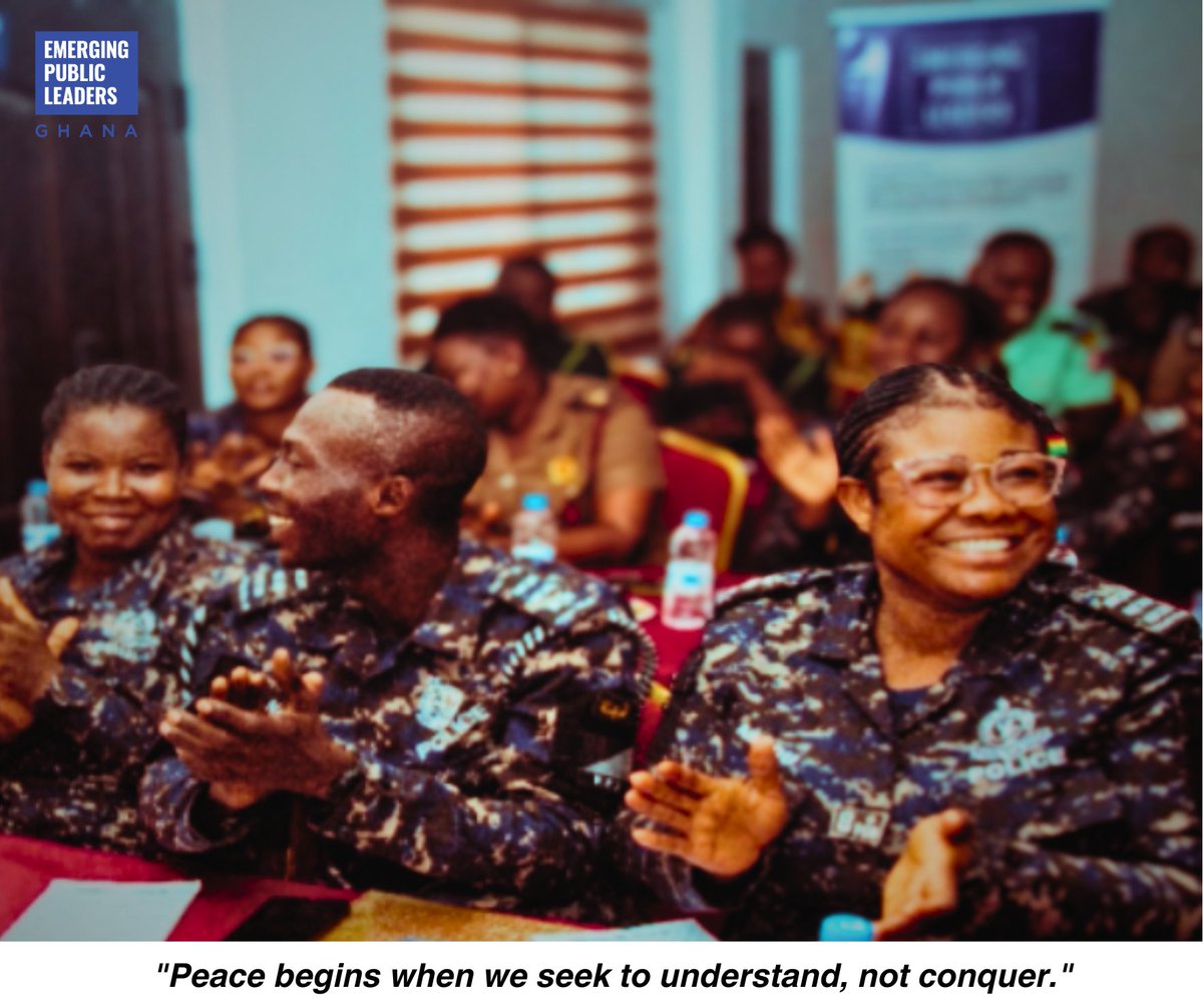EPLeadersgh's tweet photo. In partnerships with @USEmbassyGhana, we have successfully trained 298 participants: 103 civilians from at-risk communities and 195 security service personnel from the various public protection and security services. 
#peace #eplghana https://t.co/YL9QBBtQzz