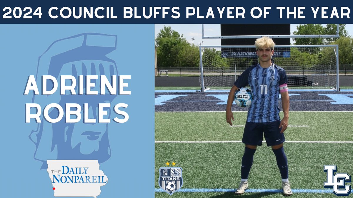 LC BOYS SOCCER (@lcboyssoccer1) on Twitter photo Congratulations <a href="/Adriene109/">Adriene Robles</a> on being selected Council Bluffs City Player of the Year!
nonpareilonline.com/sports/high-scโฆ Congratulations <a href="/Adriene109/">Adriene Robles</a> on being selected Council Bluffs City Player of the Year!
nonpareilonline.com/sports/high-scโฆ