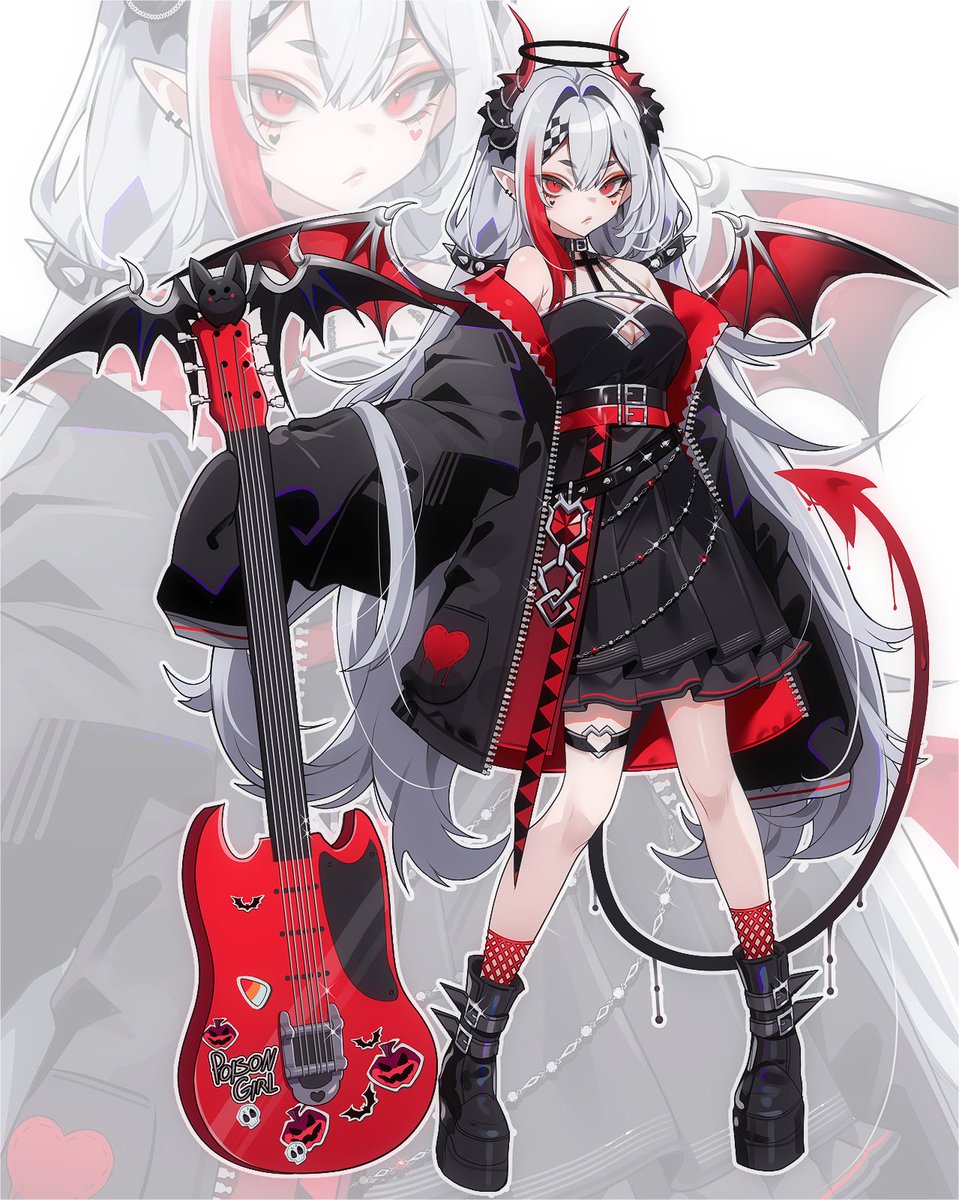 😡🎸🦇 adopt!! 
red+white+black weee
toyhou.se/~bulletins/196…
if any1 is interested in bidding but doesn't have a TH acc feel free to DM me your bid and i will place it for you :3  
if you can't see the bid chain, i will have the highest bid written at the top of the bulletin!