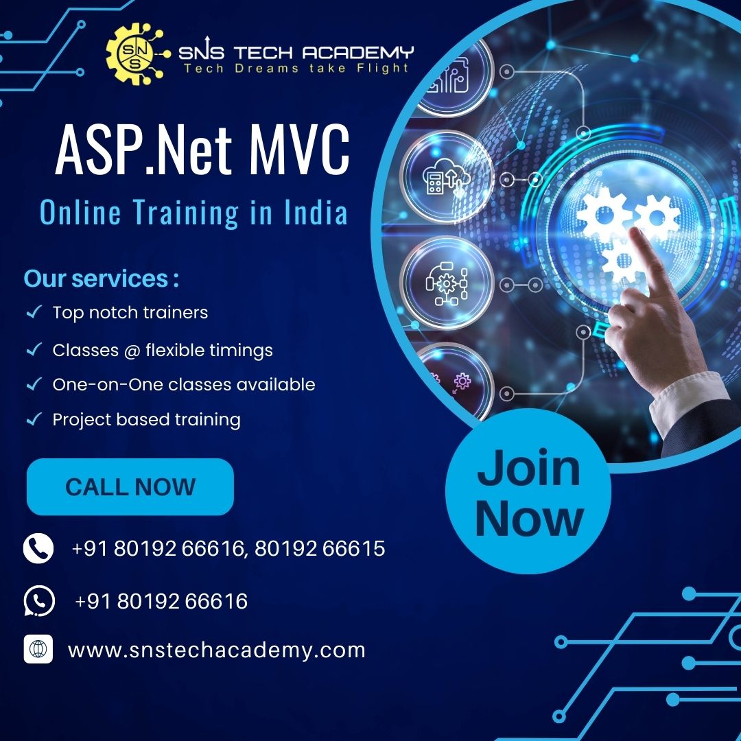 SNSTechAcademy's tweet image. SNS Tech Academy provides the best ASP .Net MVC Online Training in Hyderabad, India
call or WhatsApp us at 📞 80192 66616
#aspdotnetmvconlinetraining #aspdotnetmvc #onlineaspdotnetmvc #aspdotnetmvcclasses #aspdotnetmvconlinetainingindia #aspdotnetmvconlinetraininginhyderabad