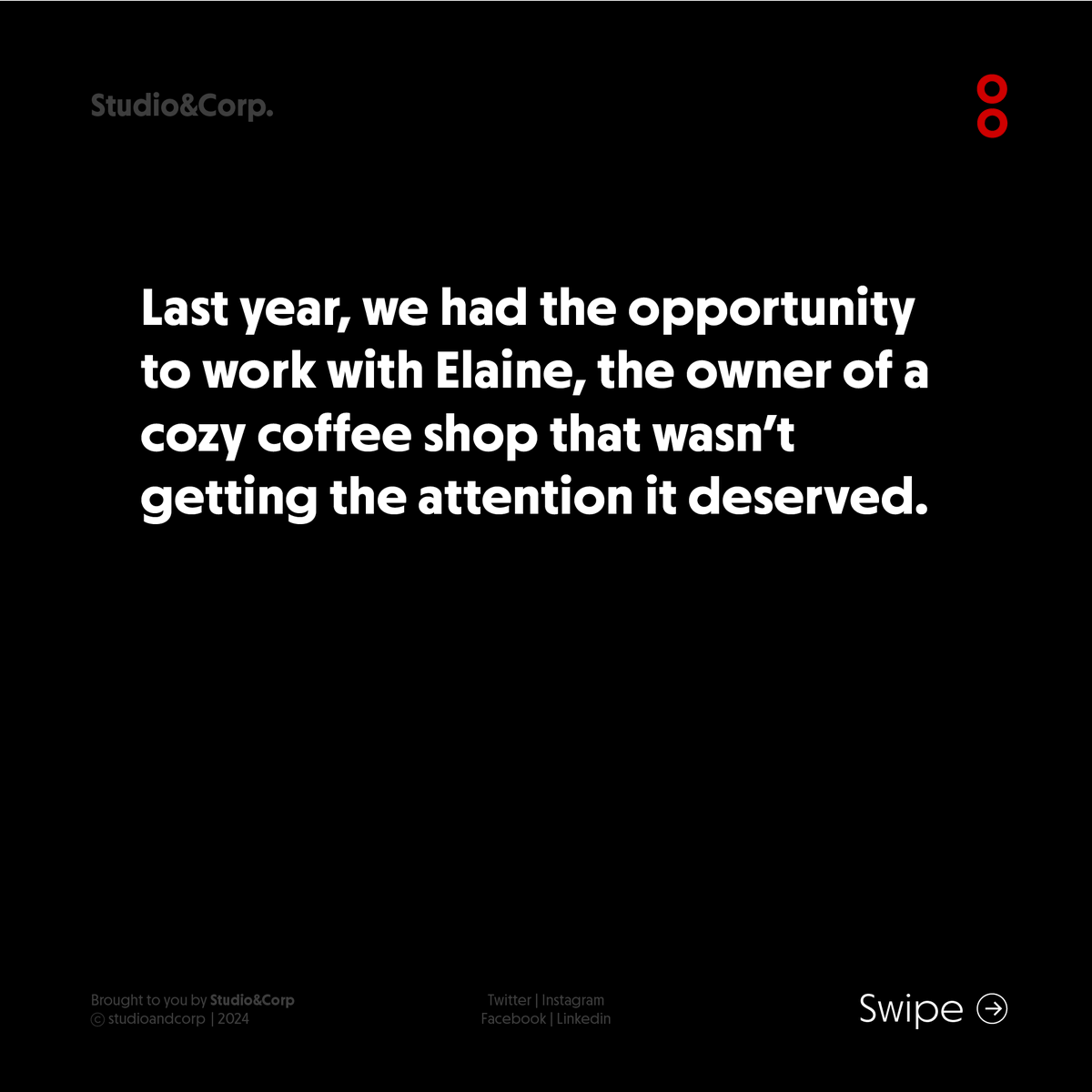 StudioAndCorp's tweet photo. We received a call from Elaine, a lovely lady we worked with on a project last year. 

Here's what happened, and what she said.

A Thread. 

1. https://t.co/0cOnxWX9Gd