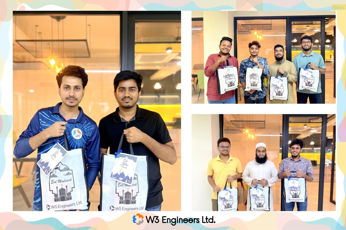 w3engineers's tweet image. 🎉 Eid-ul-Adha Celebration at W3 Engineers 🎁
We marked this festive occasion by sharing gifts and joy with our wonderful team. Eid Mubarak to everyone! 🌙✨
#EidMubarak #W3Family #EidCelebration #EidGift #EmployeeEngagement #CompanyCulture
