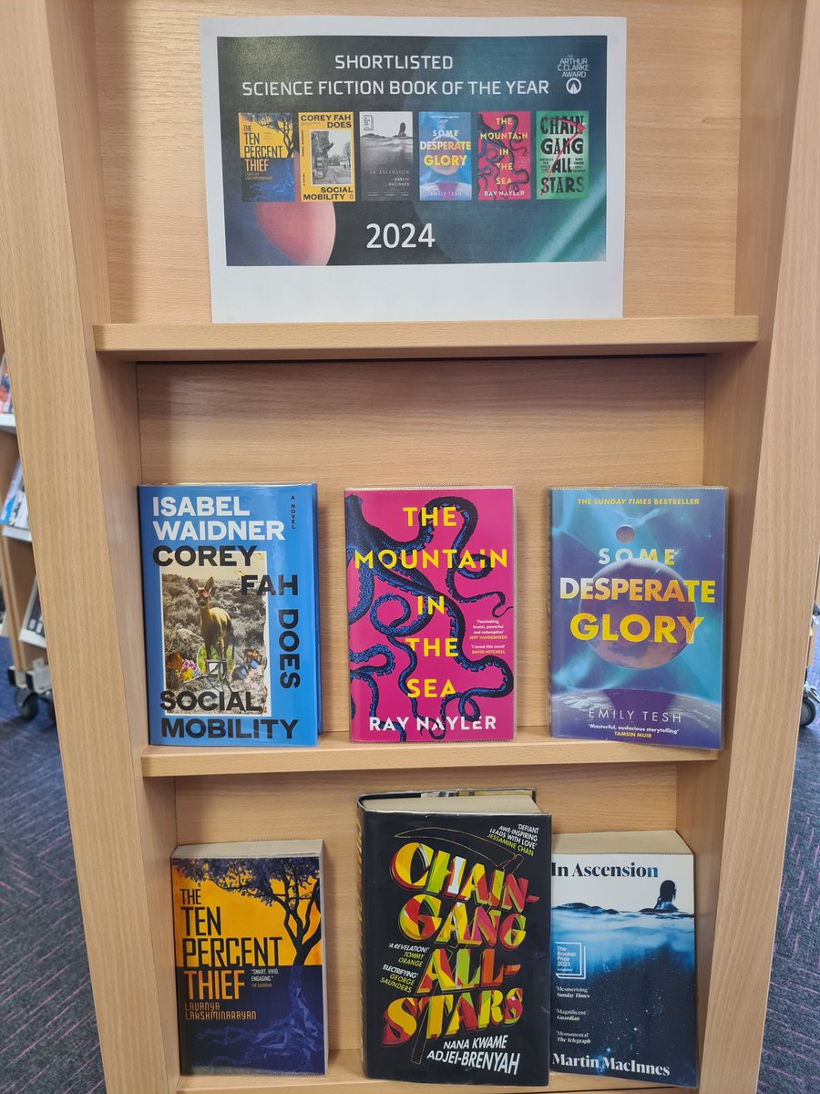 The <a href="/ClarkeAward/">The Arthur C. Clarke Award</a> shortlist is here!💥
The Arthur C. Clarke Award is the most prestigious science fiction prize in the UK; featuring @IsabelWaidner, <a href="/RayNayler/">Ray Nayler</a>, Emily Tesh, Martin MacInnes, <a href="/NK_Adjei/">Nana K.</a> and <a href="/Lavanya_ln/">Lavanya Lakshminarayan | Interstellar MegaChef</a> 📚 Space Opera, dystopia, intelligent octopuses and much more!📚