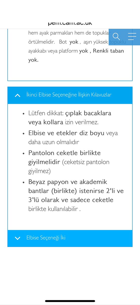 DrDemirdasEn's tweet image. 🇬🇧 İngiltere’nin köklü Pembroke College’in mezuniyet töreni için giyim kuşam kuralları.

-Çıplak bacaklara veya kollara izin verilmez.

-Etekler diz boyu ya da diz altı olur.

-Aşırı takı yasak.

-Renkli saç yasak.

(Çıplaklığı medeniyet olarak algılayan yobazlara duyurulur.)