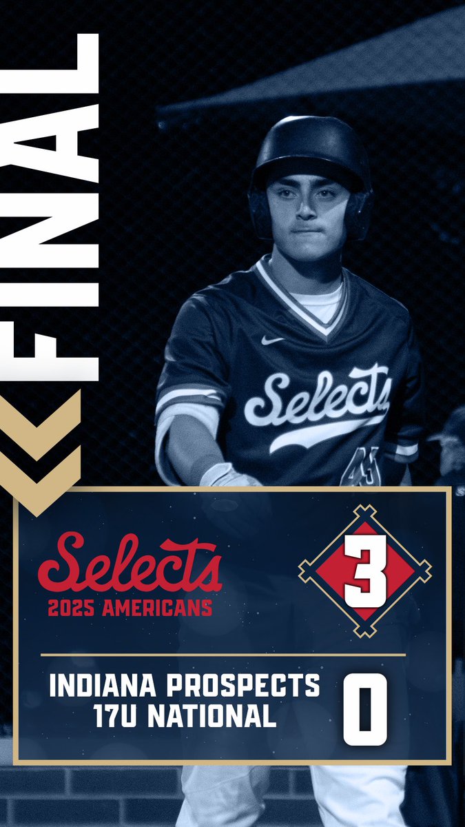 SelectsBaseball's tweet photo. 2025 Americans come out on top of a late night battle last night and move to 3-0!

A @Boyken2Mason 2-run inside-the-park HR cracked the deadlock, while @Joe_Timmerman25 and Boyken shut it down on the mound 😤

#SelecteBaseball | #TheSelectFew https://t.co/HjkjGzBu92