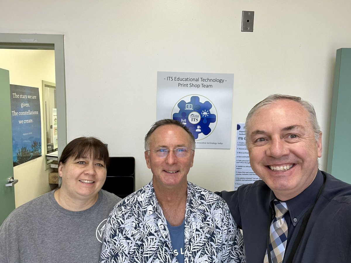 edtechmatt's tweet image. This is the face of true dedication and service. Bob Trichel, ITS Print Shop Shift Leader, retires today after 32 years of work in @volusiaschools. Imagine how many parents, teachers, and students have used a document he produced over 32 years! I bet it’s millions. @ITS4VCS