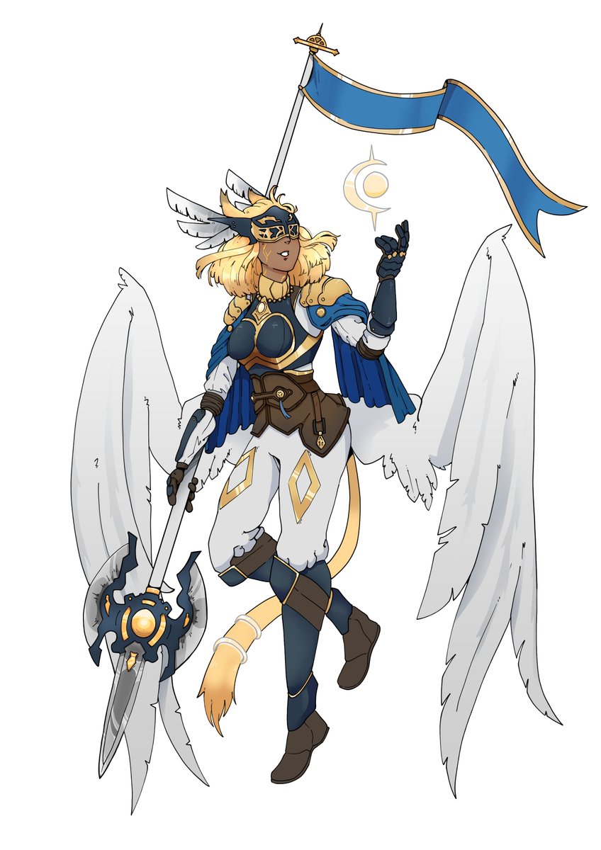 Artwork for the Valkyrie variant job (warlord), coming in the BEACON supplement book, Prismaxia!