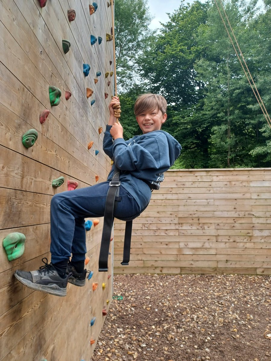 The climbing wall was a great success.