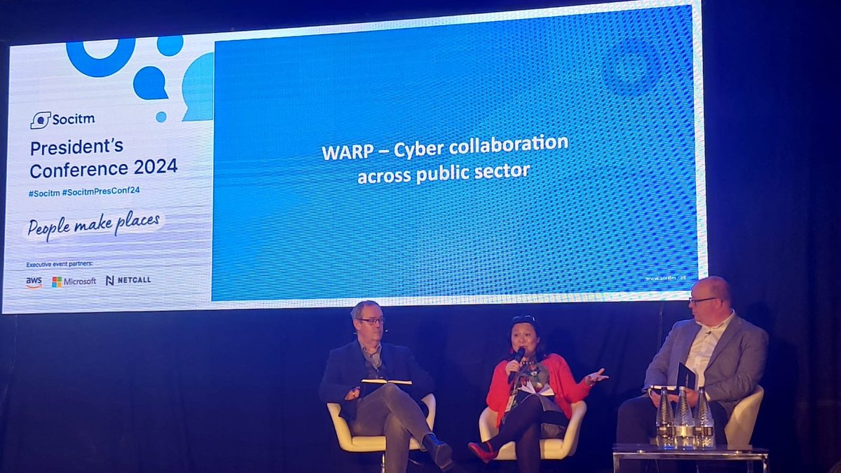 Our very own <a href="/shelleyheckman/">Shelley Heckman</a> at the <a href="/Socitm/">Socitm</a> President's Conference 2024, talking about the WARP'S and cyber collaboration across the sector. #socitm #socitmpresconf24