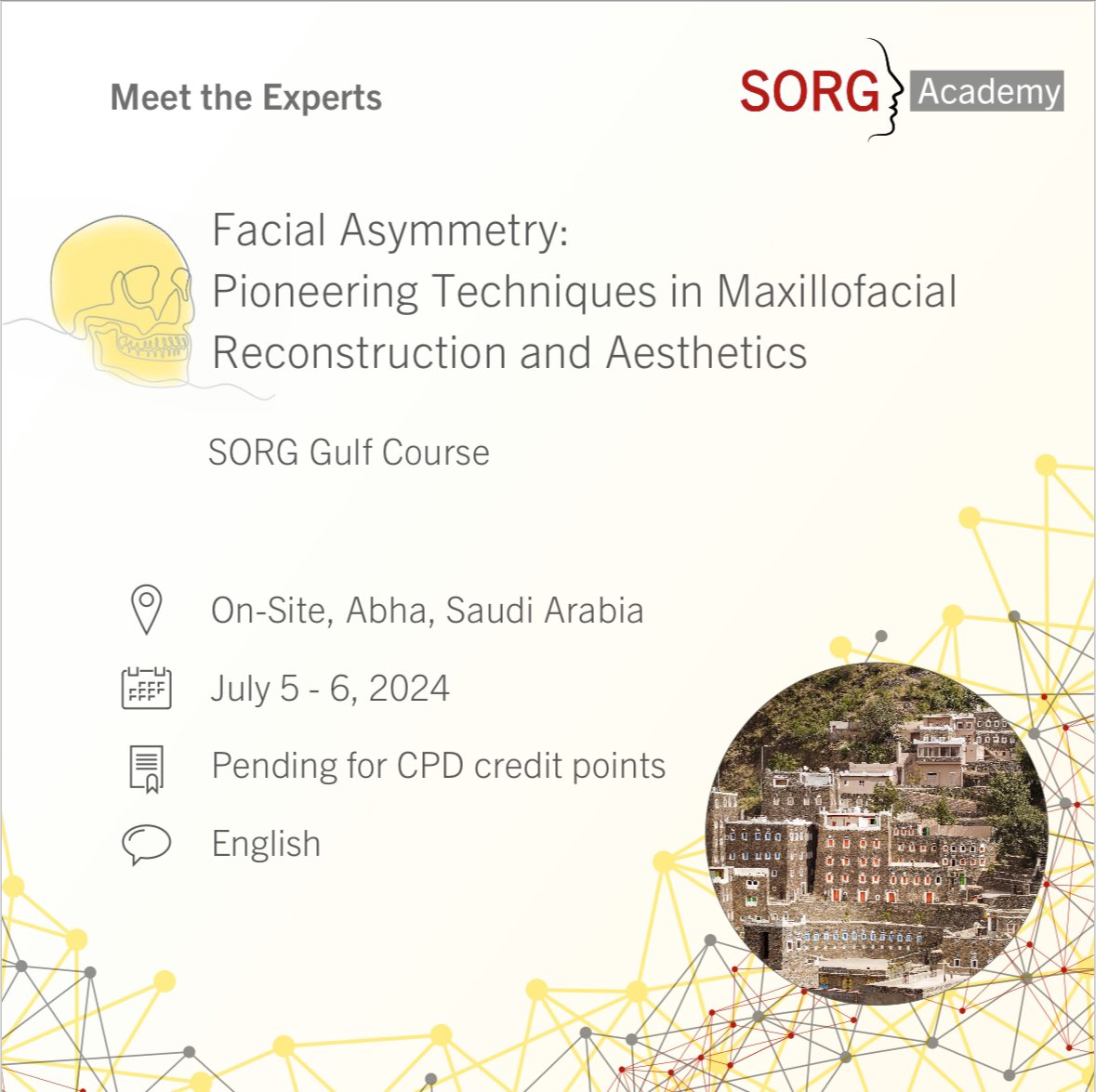 nasseromfs's tweet photo. 🎙️ يسرني وزملائي الأفاضل في منظمة SORG العالمية دعوة المهتمين لحضور ورشة عمل :

Facial Asymmetry: Pioneering Techniques in Maxillofacial Reconstruction and Aesthetics💀

بمشاركة نخبة من المتحدثين من داخل وخارج المملكة🇸🇦🇰🇼🇧🇭🇴🇲🇦🇪 

للتسجيل والاطلاع على الجدول العلمي👇 https://t.co/w99j77XXad