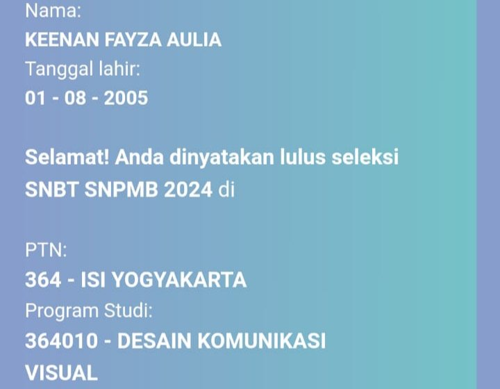 ALHAMDULILLAH JADI MABA ISI, REJEKI TAHUN INI

#portofolio #snbt2024 #utbk #portofoliosnbt2024